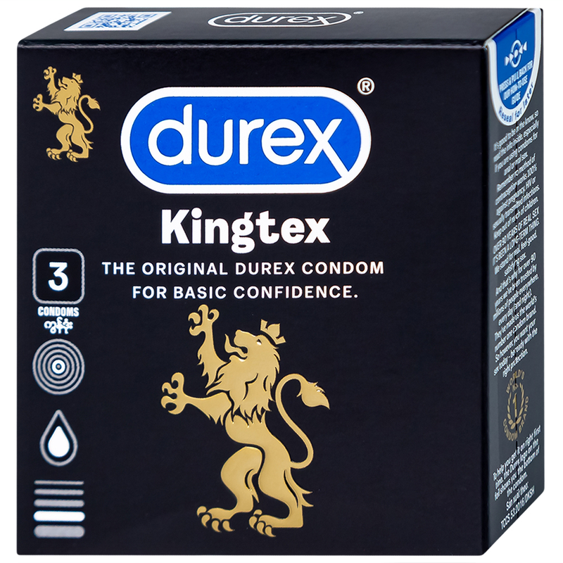 bao cao su durex kingtex hộp 3 cái chính hãng giá rẻ