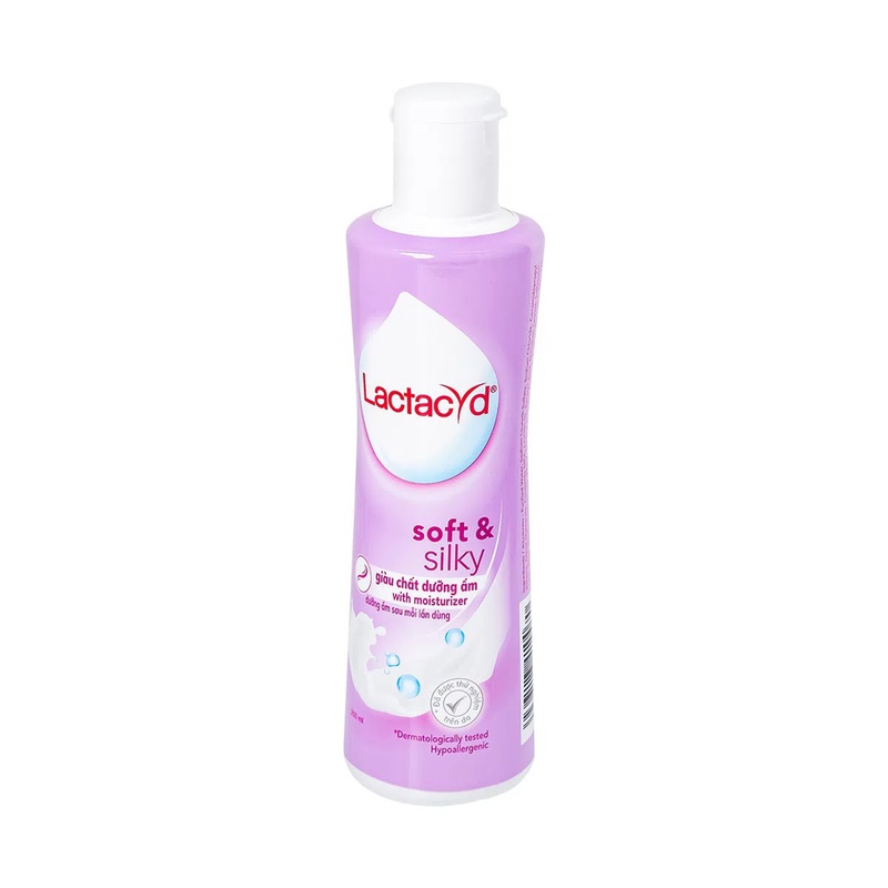 Dung dịch vệ sinh Lactacyd Soft & Silky bảo vệ, chăm sóc vùng kín phái nữ (250ml)