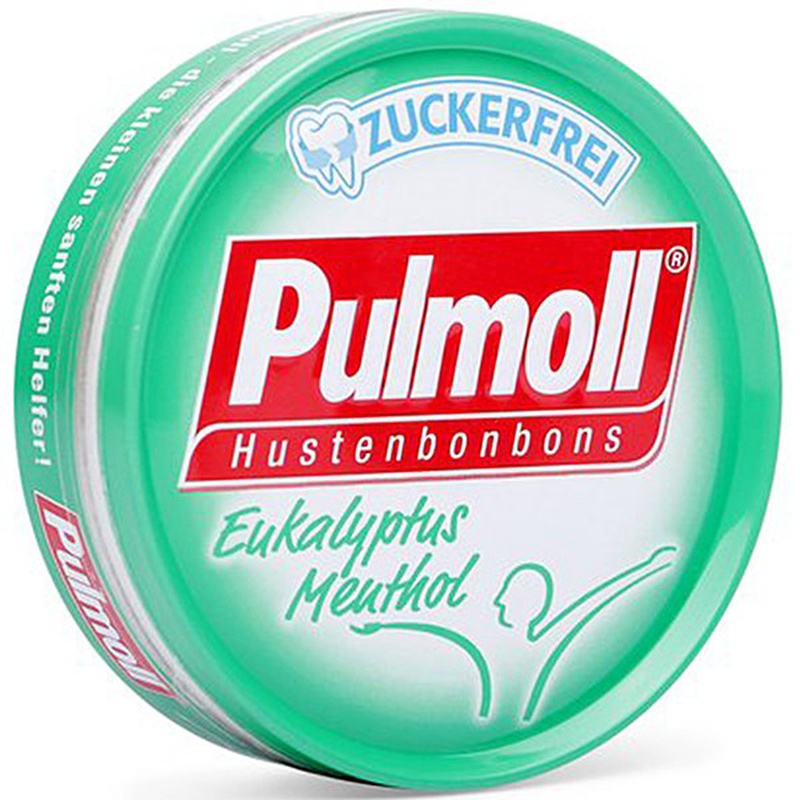 Kẹo ngậm ho không đường Pulmoll Eukalyptus Menthol Vị Bạc Hà 50g