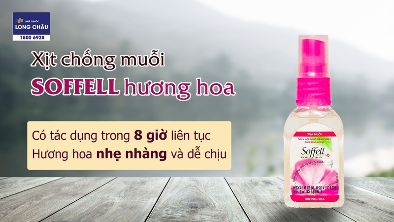 Xịt chống muỗi Soffell hương hoa 100ml