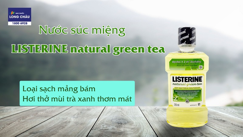 Nước súc miệng Listerine Natural Green Tea