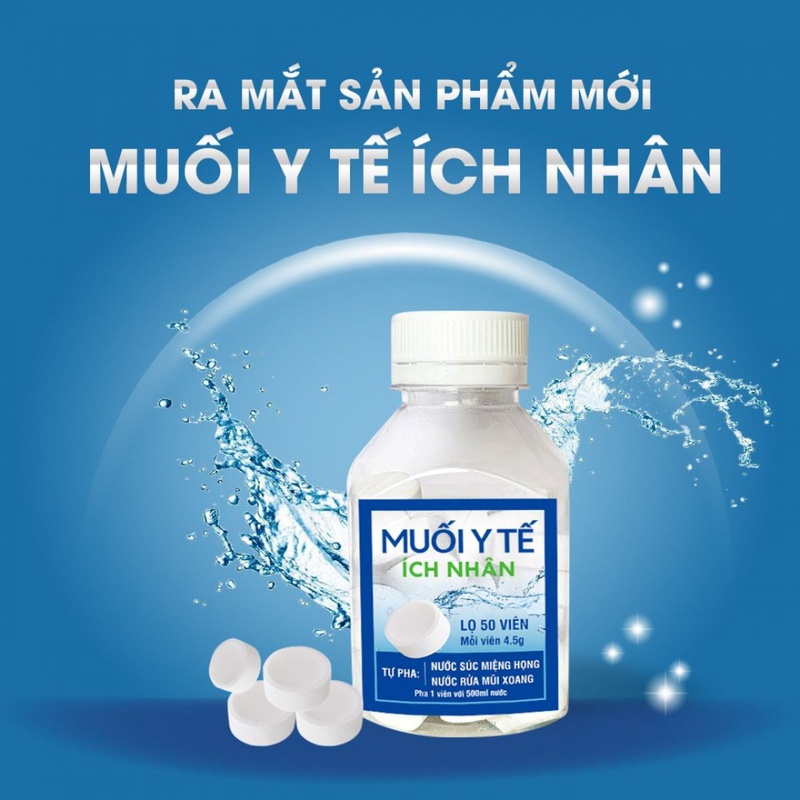 Muối y tế Ích Nhân 50 viên giá tốt