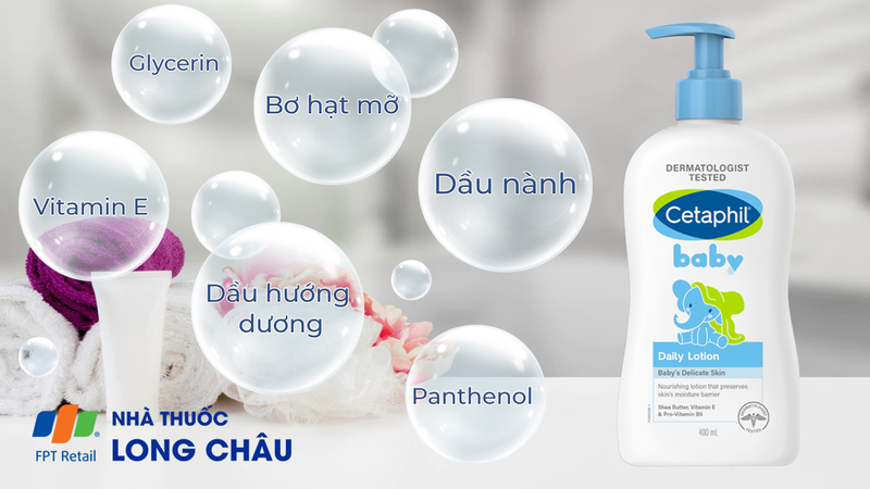 CETAPHIL BABY DAILY LOTION FACE AND BODY 400ML - SỮA DƯỠNG ẨM TOÀN THÂN CHO BÉ 1