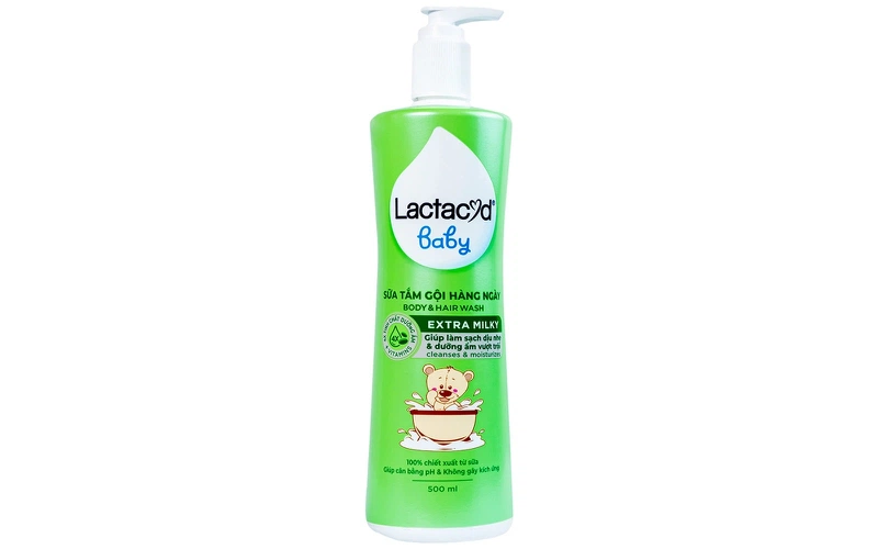 Sữa Tắm Gội Lactacyd Baby Extra Milky Ngừa Rôm Sẩy, Các Bệnh Về Da Cho Bé 1