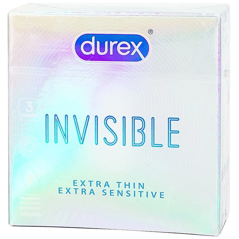 Bao Cao Su Durex Invisible Extra Thin Hộp 3 Cái