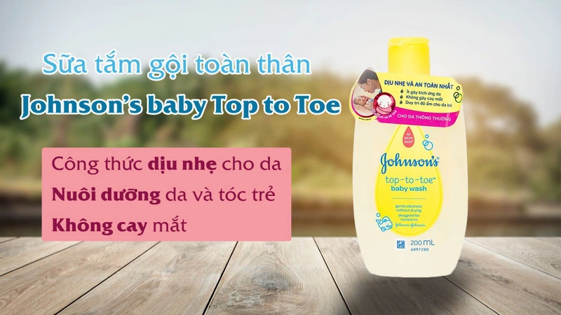 Sữa tắm gội toàn thân cho bé Johnson's Baby Top To Toe 200Ml