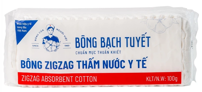 Bông Zigzag thấm nước y tế Bông Bạch Tuyết