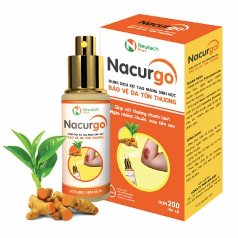 Dung dịch xịt tạo màng sinh học Nacurgo Đại Bắc bảo vệ da tổn thương (30ml) 1